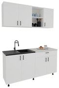 Bucatarie Roma, Alb, L 160 cm