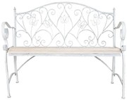 Banca de gradina, din metal, cu aspect vintage, Romance
