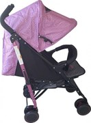 Carucior sport tip umbrela Baby Care™ PRO 803B , Spatar reglabil in 7 trepte, Pozitie somn, Amortizoare, Frana picior,Pliabil , Fucsia cu Imprimeu
