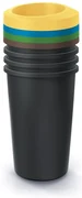 Set pubele pentru deseuri sortate, rotunde, 4 x 45 l, colorate