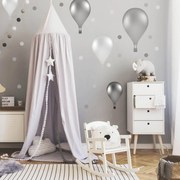 INSPIO Autocolant perete - Baloane gri în stil norvegian
