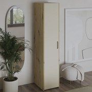 Dulap Malmo, 1 Usa, cu polite, Stejar Artisan/Argila, 42 x 52 x 200 cm