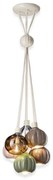 Lustra cu 6 pendule design italian realizat manual din ceramica si sticla AFOXÉ Mix