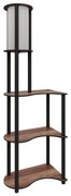 Lampadar cu rafturi 1xE27/40W/230V 140 cm negru/maro