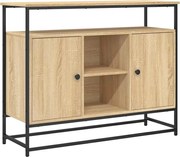 vidaXL Servantă, stejar sonoma, 100x35x80 cm, lemn prelucrat