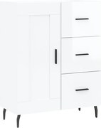 vidaXL Servantă, alb extralucios, 69,5x34x90 cm, lemn compozit