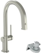 Baterie bucatarie cu dus extractibil si filtru de apa crom periat Hansgrohe Aquittura Select M91 210 sBox cu 1 jet