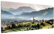 Tablou - sătuț în ceață (120x50 cm)