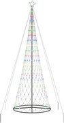 vidaXL Brad de Crăciun LED cu 455 LED Multicolour 184.5 cm Metal