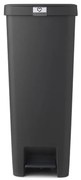 Cos cu pedala Brabantia StepUp 1005557, 40 L, Materiale ecologice, Deschidere mare, Gri închis