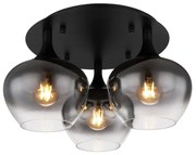 Plafoniera 3L design modern Maxy negru