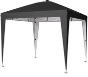 Outsunny Gazebo 3x3 m Pliabil Pop Up cu Înălțime Reglabilă, UV50+, Gazebo de Grădină cu Lumină Centrală și USB, Telecomandă, Geantă de Transport, pentru Exterior, Camping, Petreceri, Negru | Aosom Romania