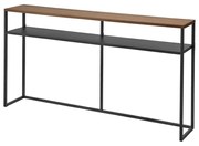 Masă consolă neagră/maro închis cu aspect de lemn de frasin 20,5x126 cm Tower – YAMAZAKI