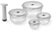 Set 4 recipiente pentru stocare alimente și pompă de vacuum Compactor Food Saver