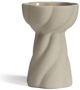 Vasă Twist Bulb 12cm, culoare nisip - COOEE