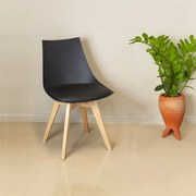 Scaun dining cu cadrul din lemn BUC 245 negru