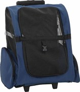 vidaXL Cărucior pentru animale de companie 3 în 1, design albastru, 48x32x(57-106) cm, material Oxford