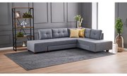 Canapea Tip Coltar Extensibil Manama Corner Sofa Bed Right - Grey