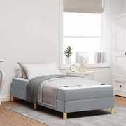 vidaXL Pat cu arcuri Taupe, Maro 80 x 200 cm Țesătură, Lemn Ingineresc