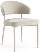 MAZZONI EXPORT IRIS Bej nisip (material Victoria A80)/cadru bej - SCAUN MODERN TAPIȚAT PENTRU SALON/SUFRAGERIE BOHO