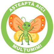 Sticker podea Asteapta Aici Fluturas