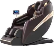 RESIGILAT- Fotoliu de masaj QUITUS, cu Incalzire, Bluetooth, Display, Ecran tactil, Zero Gravity, 2 Boxe, Moduri Automate, Suport Picioare extensibil, Piele Ecologica Premium, Maro