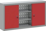 vidaXL Dulap pentru unelte cu raft Roșu și gri 50 x 20 x 55 cm