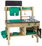Jucarie din lemn - Bucatarie cu accesorii, de exterior (14 piese)