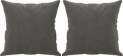 vidaXL Perne decorative, 2 buc., gri închis, 40x40 cm, catifea