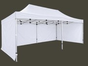Cort de petrecere 8 × 4 m Profi Hexa, Alb