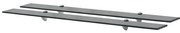 vidaXL Rafturi suspendate, 2 buc., 100 x 20 cm, sticlă, 8 mm