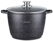 Oală marmorată cu capac 6.2L, 24 cm – Royalty Line RL-AD-24ML, antiaderentă, pentru toate plitele