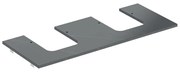 Blat pentru lavoar Geberit One cu decupaj dublu tip marmura neagra 120 cm