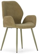 Set de scaune de sufragerie verde 2 buc. tapițat Ansu – Marckeric