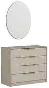 Comodă cu oglindă Kale Beige