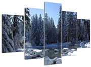 Tablou pădurii înzăpezite (150x105 cm)