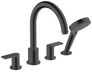 Baterie cada - dus Hansgrohe Vernis Shape 4 elemente negru mat