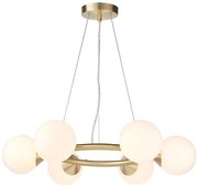 Endon 106390 - Lustră suspendată pe cablu OTIS 6xG9/3W/230V, aurie