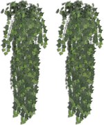 vidaXL Tufiș de iederă artificială, 2 buc., verde, 90 cm