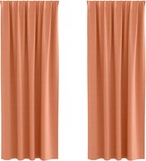vidaXL Perdele Opaque cu Inel 2 pcs Terracota 225 x 140 cm Poliester