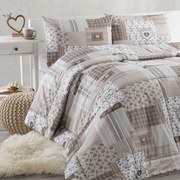 Set de vară pernă şi pilotă PATCHWORK bej