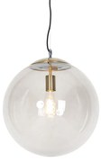 Lampa suspendata moderna alama cu sticla fum 40 cm - Ball