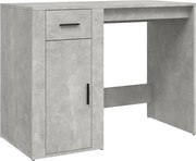 vidaXL Birou, gri beton, 100x49x75 cm, lemn prelucrat