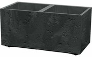 Ghiveci SIERRA CASE BETON EFFECT 57,7 cm , negru
