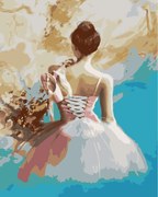 Pictura pe numere cu un cadru "Balerină 7" 50x40 cm