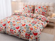 Lenjerie de pat din microfibra RETRO BIRD colorata Dimensiune lenjerie de pat: 2 buc 70 x 90 cm | 200 x 220 cm