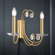 Aplica de perete stil clasic cu cristal K9 ARIANE 2L aurie
