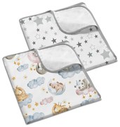 Set 2 paturici din flanel impermeabile si refolosibile 78x60 cm Kidizi Wonderland