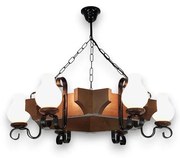 Lustră pe lanț Brilagi QUEEN 6xE14/40W/230V fag/nuc