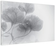 Tablou - Flori în nuanțe gri (90x60 cm)